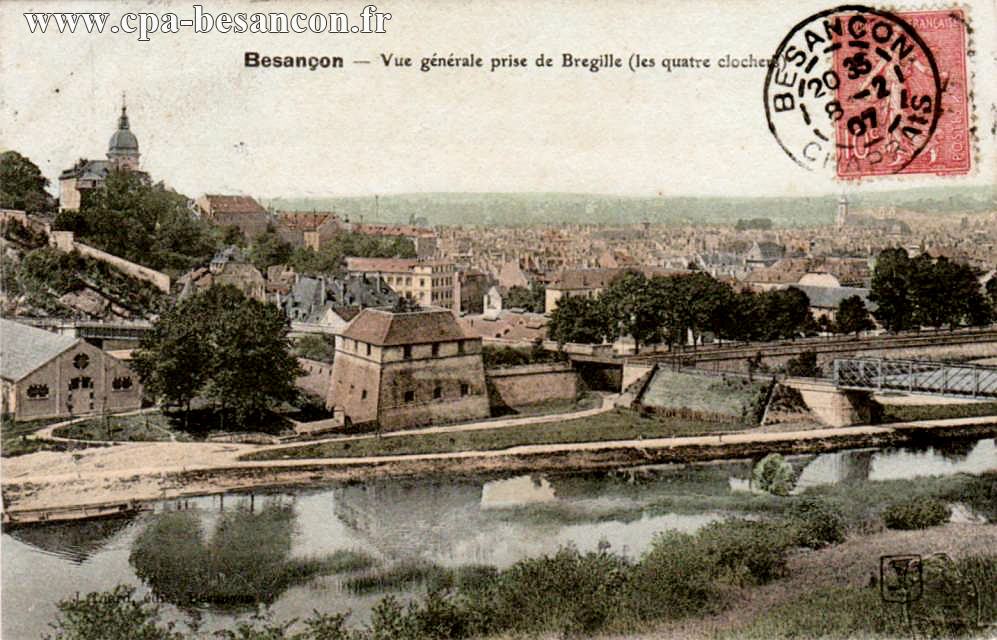Besançon - Vue générale prise de Bregille (les quatre clochers)